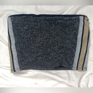 PINK Victoria's Secret Black and Silver Top